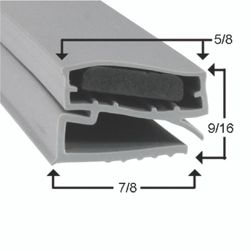 8146591 - Mavrik - 16 1/8 in x 22 1/8 in 4 Sided Gray PVC Gasket