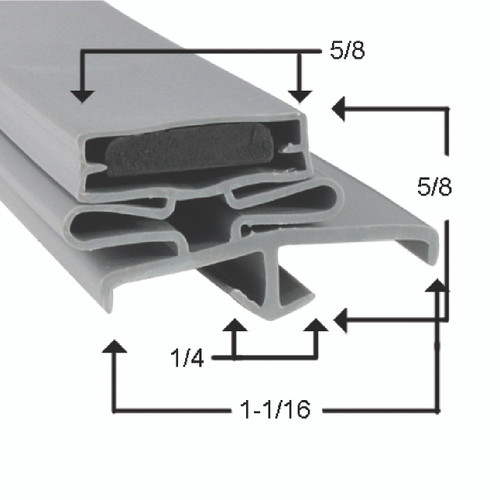 8146650 - Mavrik - 21 in x 24 7/8 in 4 Sided Gray PVC Gasket