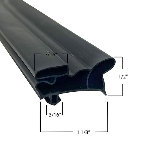 8146728 - Mavrik - 29 3/8 in x 71 4/5 in 4 Sided Black PVC Gasket