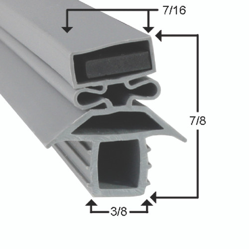 8146770 - Mavrik - 12 7/8 in x 21 2/3 in 4 Sided Gray PVC Gasket