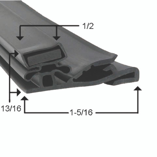 8146830 - Mavrik - 35 3/4 in x 79 3/4 in 4 Sided Black Left Hand PVC Gasket