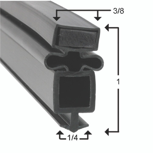 8146839 - Mavrik - 23 in x 25 1/2 in 4 Sided Black PVC Gasket