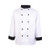 10483XL - KNG - 3XL White and Black Executive Chef Coat