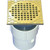 Woodhill - 72047 - Floor Drain, Gen PurposeAdj Pvc W/Brass,5-1/4"