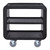 SC230S110 - Cambro - 37 1/2 in x 22 in Service Cart Pro 3-Tier Black Utility Cart