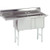 FC-2-1824-24L-X - Advance Tabco - 18 in x 24 in x 14 in 2 Compartment Sink w/ Left Drainboard