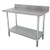 KMS-3010 - Advance Tabco - 120 in x 30 in Stainless Steel Work Table w/ S/S Undershelf and 5 in Backsplash