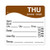 1100624 - Daymark - DissolveMark 2 1/2 in x 2 1/2 in Thursday Use By Label