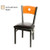 SL2150-B-NT-BLK - Oak Street Mfg - Bullseye Natural Wood Back Chair w/Black Vinyl Seat