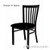 SL4279-NT - Oak Street Mfg - Jailhouse Chair w/Natural Wood Seat