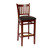 Oak Street Mfg - WB102MH-BLK - Verticalback Mahogany Wood Barstool w/Black Vinyl Seat