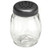 260BK - Tablecraft - 6 oz Glass Shaker with Black Plastic Perforated Top