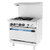 TARG-4B12G - Turbo Air - 36 in 4-Burner Radiance Series Gas Range w/ Griddle and Standard Oven