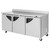 TWR-72SD-N - Turbo Air - 72 in 3 Door Super Deluxe Worktop Refrigerator