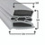 8143132 - Mavrik - 22 1/8 in x 31 4-Sided Gray PVC Gasket