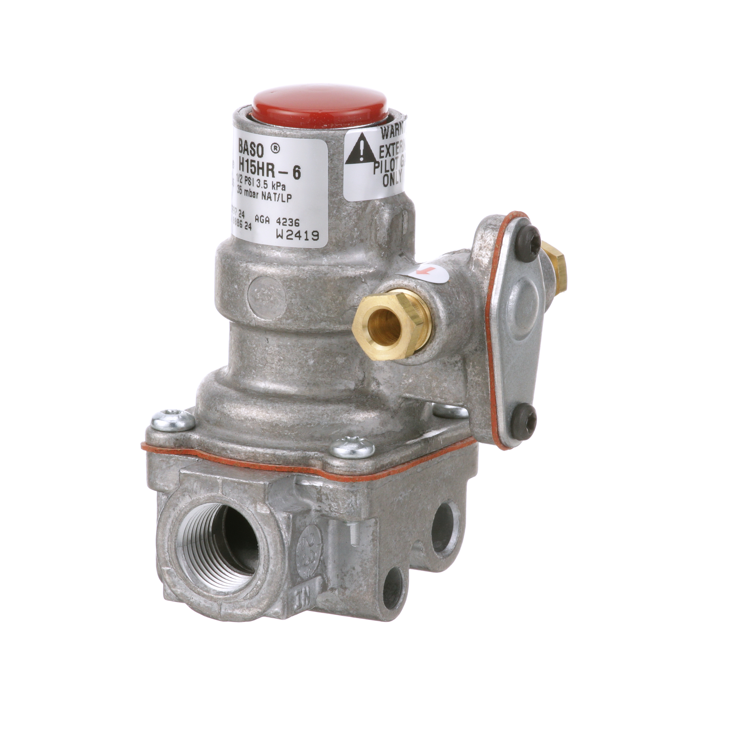 41416 - 3/8 in BASO Gas Safety Valve w/ 3/16 in Pilot In/Out