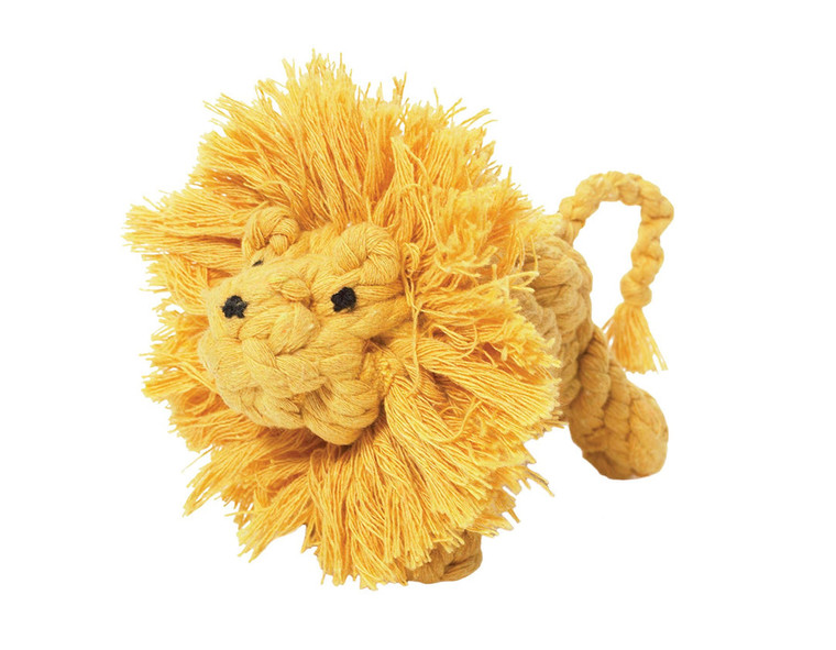 J&B LION ROPE TOY 4"