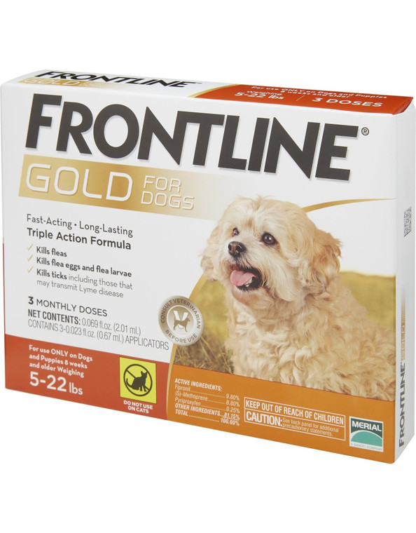 FRONTLINE 3 DOSE GOLD DOG 5-22LBS