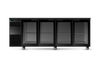 Skope BB.4.GSW.Tr BackBar 4 Glass Swing Door Fridge - Tropical Remote - Stainless Steel - Special Order