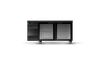 Skope CL.2.SSW BackBar 2 Solid Swing Door CounterLine Fridge - Black - Special Order