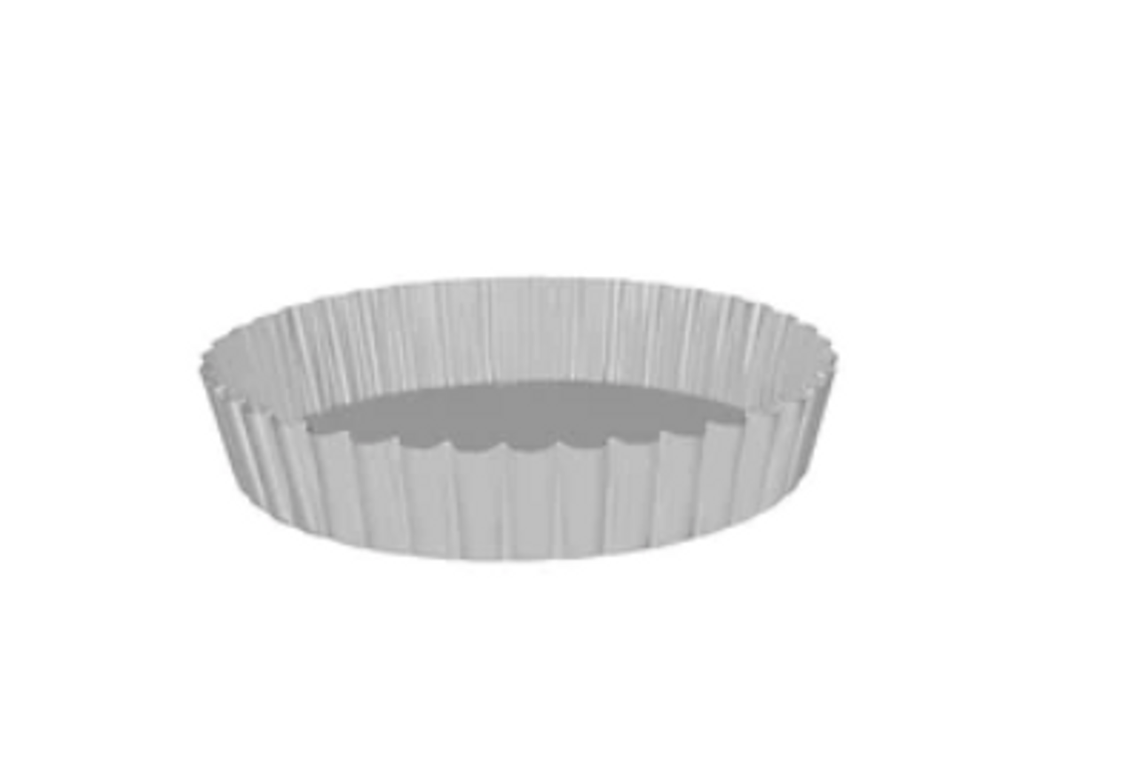 Cake Pan Round Fluted Loose Base 250mm x 47mm Deep