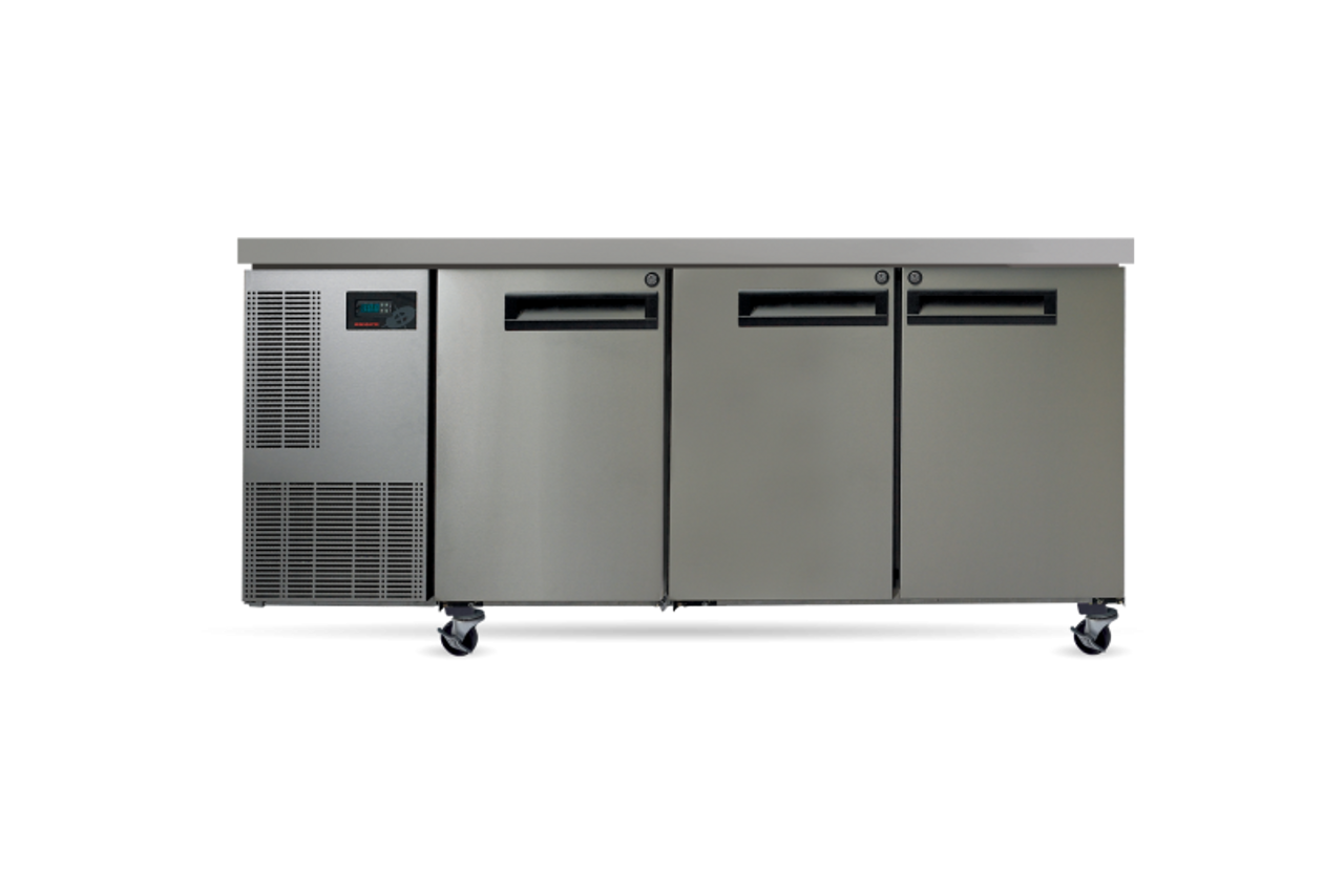 PG400HC Pegasus 3 Solid Door 1/1 Underbench GN Fridge - Black