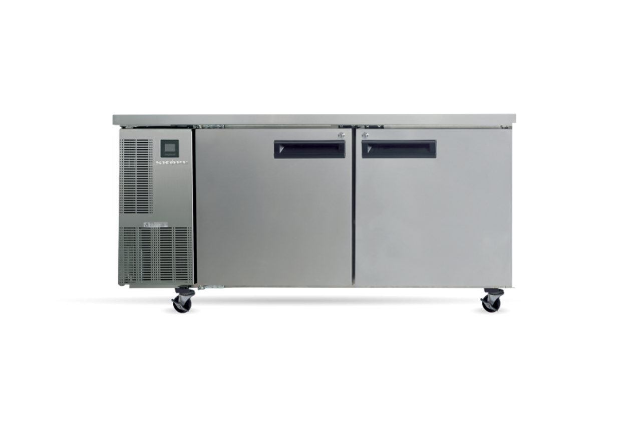 PG500HCr Pegasus 2 Solid Door 2/1 Underbench GN Fridge Remote - Black