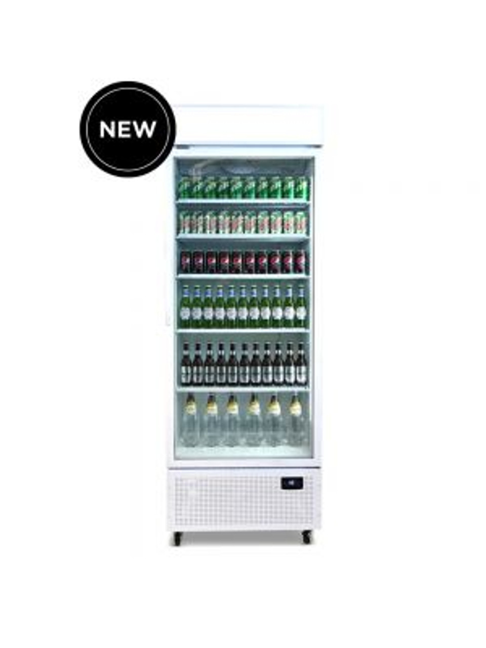Bromic GM0690LW LED 659L LED Single Flat Glass Door Display Refrigerator - White