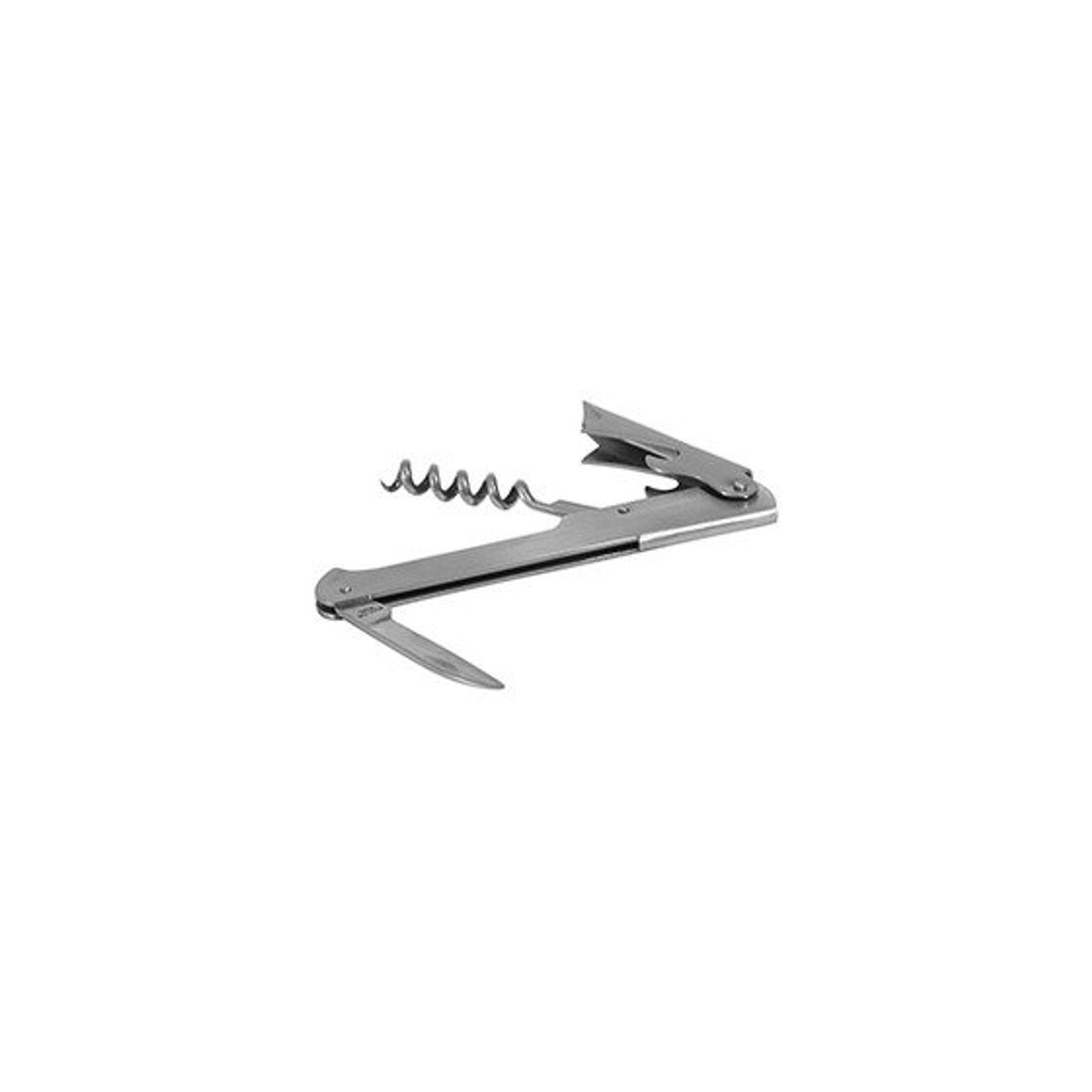 Stainless Steel Waiters Friend Bottle Opener with Straight Blade
