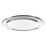 Oval Platter Stainless Steel 30cm R/edge