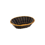 Black and Gold Polypropylene Oval Bread Basket