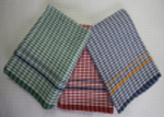 Tea Towel Heavy Weight 100% Cotton Large Blue, Green, Red 50 x 75cm