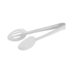 Chef Inox Round Spoon Tongs S/S One Side Slotted 240mm