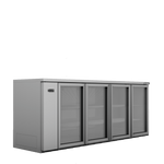 Williams HC4RGS Cameo - Four Door Stainless Steel Remote Back Bar Counter Display Refrigerator