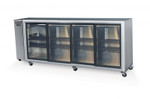 BB780r-4SL Backbar 4 Glass Sliding Door Fridge Remote - White