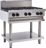 Luus CS-6B 6 Burner Cooktop with flame failure, legs & shelf