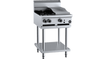 B & S (B+S) BT-SB2-GRP3 Black Combination Two Open Burners & 300mm Grill Plate