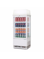 Bromic CT0080G4LW Flat Glass 78L LED Single Door Countertop Refrigerator with Lightbox - White