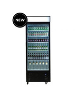 Bromic GM0690LB LED 659L LED Single Flat Glass Door Display Refrigerator - Black