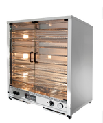 Woodson W.PIP200F 200 Pie Capacity Pro Series Pie Display - Glass Swing Doors Control Side, Solid Glass Customer Side