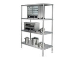Simply Stainless SS17.0900SS Adjustable Standard Stainless Steel 4 Tier Shelving Simply Stainless SS17.0900SS Adjustable Standard Stainless Steel 4 Tier Shelving