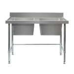 Simply Stainless SS06.7.2400 LB Double Sink with Splashback Simply Stainless SS06.7.2400 LB Double Sink with Splashback