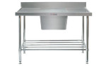 Simply Stainless SS05.7.1200.C Sink Bench with Splashback Simply Stainless SS05.7.1200.C Sink Bench with Splashback