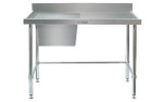 Simply Stainless SS05.1500.L LB Sink Bench with Splashback Simply Stainless SS05.1500.L LB Sink Bench with Splashback