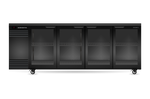 BB.4.GS BackBar 4 Glass Swing Door Fridge - Black