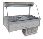 Roband CRX23RD Curved Glass Refrigerated Display Bar, 6 pans Roband CRX23RD Curved Glass Refrigerated Display Bar, 6 pans