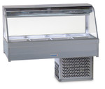 Roband CRX24RD Curved Glass Refrigerated Display Bar, 8 pans Roband CRX24RD Curved Glass Refrigerated Display Bar, 8 pans