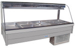Roband CRX25RD Curved Glass Refrigerated Display Bar, 10 pans