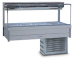 Roband SFX24RD Square Glass Refrigerated Display Bar - Piped and Foamed only (no motor), 8 pans