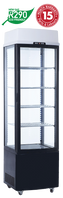 Exquisite CTD235 Four Sided Glass Upright Display Refrigerators - Black Exquisite CTD235 Four Sided Glass Upright Display Refrigerators - Black